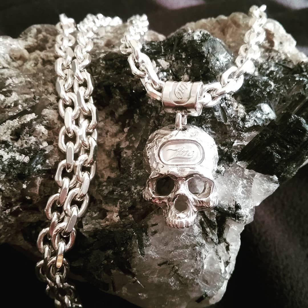 gallery zino half skull pendant